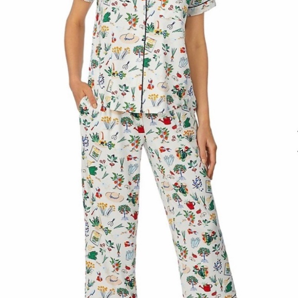 🔥SOLD 🔥NWT Kate Spade New York Cropped Printed Pajama Set size XL - Picture 3 of 7